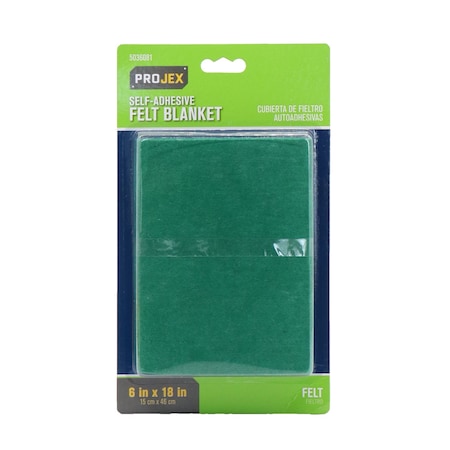 Projex Projex Felt Self Adhesive Blanket Green Square 6 in. W X 18 in. L 1 pk P0092